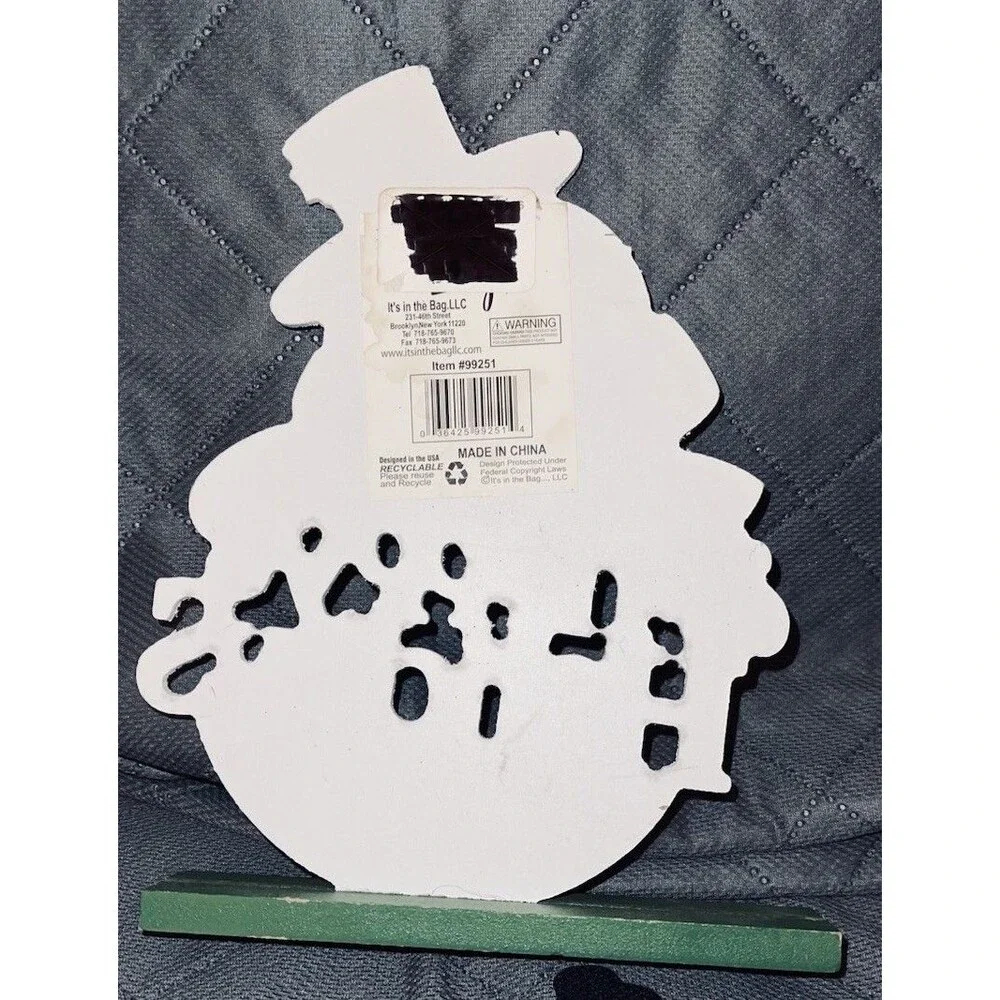 It’s In The Bag Tabletop Snowman Decor Sign 8 in x 6 in